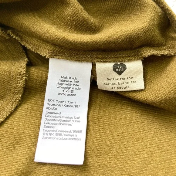 Madewell Dress Flannel Lucie V-Neck Smocked Mini Dress Weathered Olive Size 2X - Picture 15 of 16